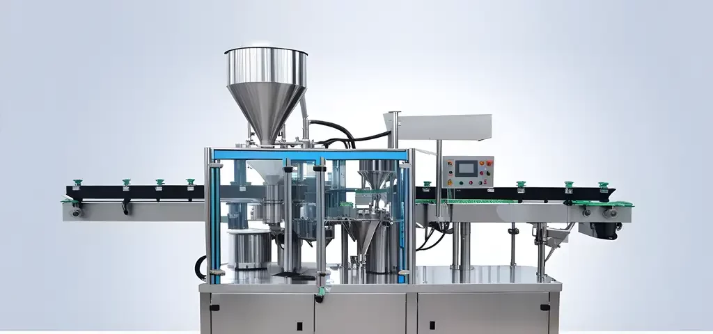 cup filling and sealing machine and sealing